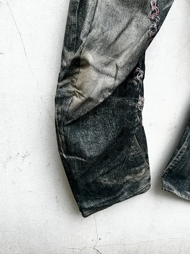 Unbranded Jeans Wide-Leg Chain Graphic product detail image 19