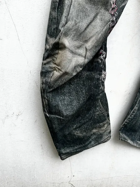 Off-White Industrial Belted Denim Shorts Black - 20