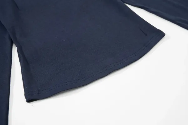 Saint Tears Heart Dot Logo Long-Sleeve Cropped Top Navy - 41