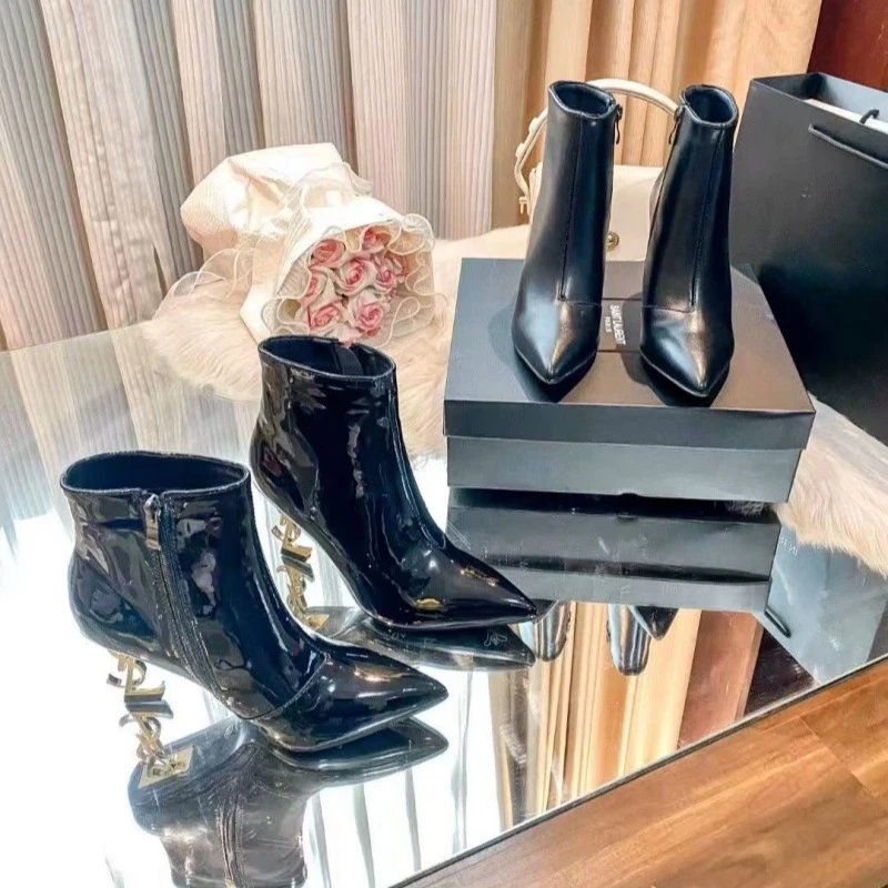 YS Winter Mid-Calf Boots Patent Leather
