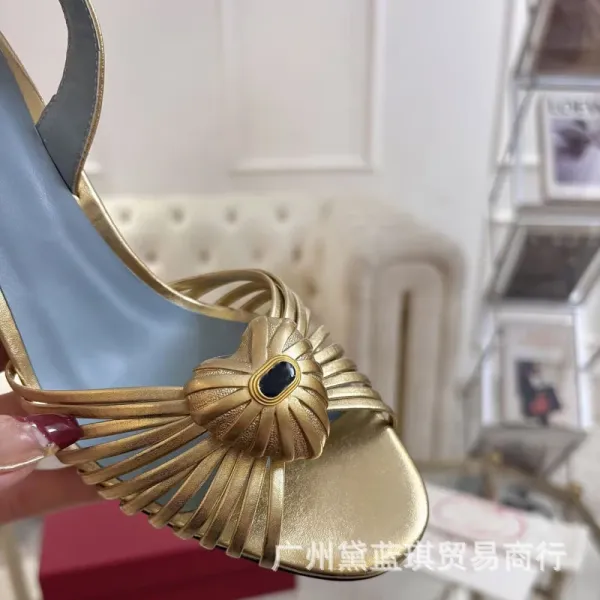 Silver Pleated Bow Slingback Stilettos - 9