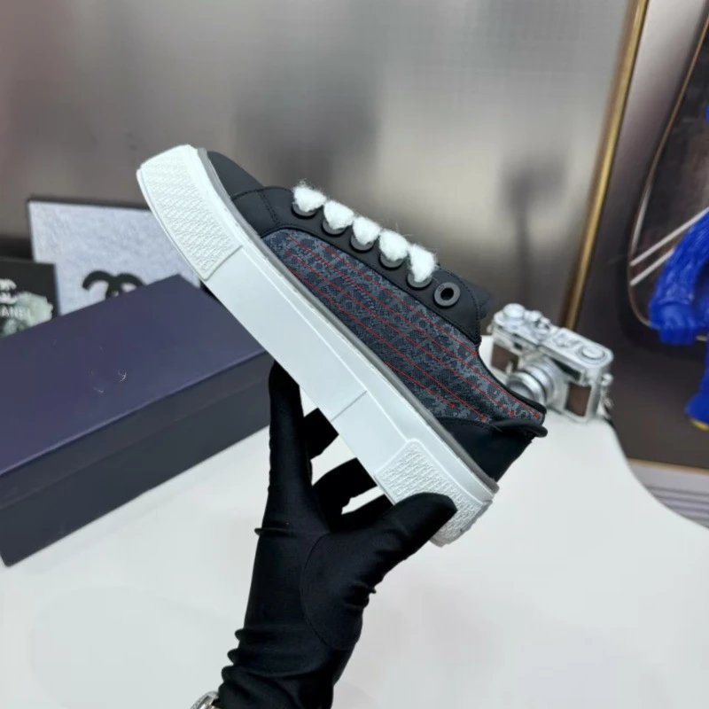 Off-White x Nike Dunk Low Brown and Blue Chunky Sneakers - 11