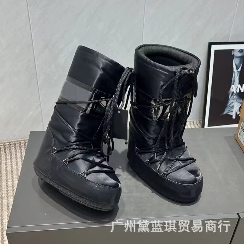 Moncler Genius x Off-White Moon Boot Black Snow Boots