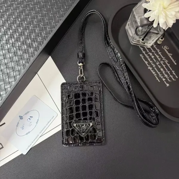 Prada Triangle Logo Cardholder Lanyard White Accessories - 10
