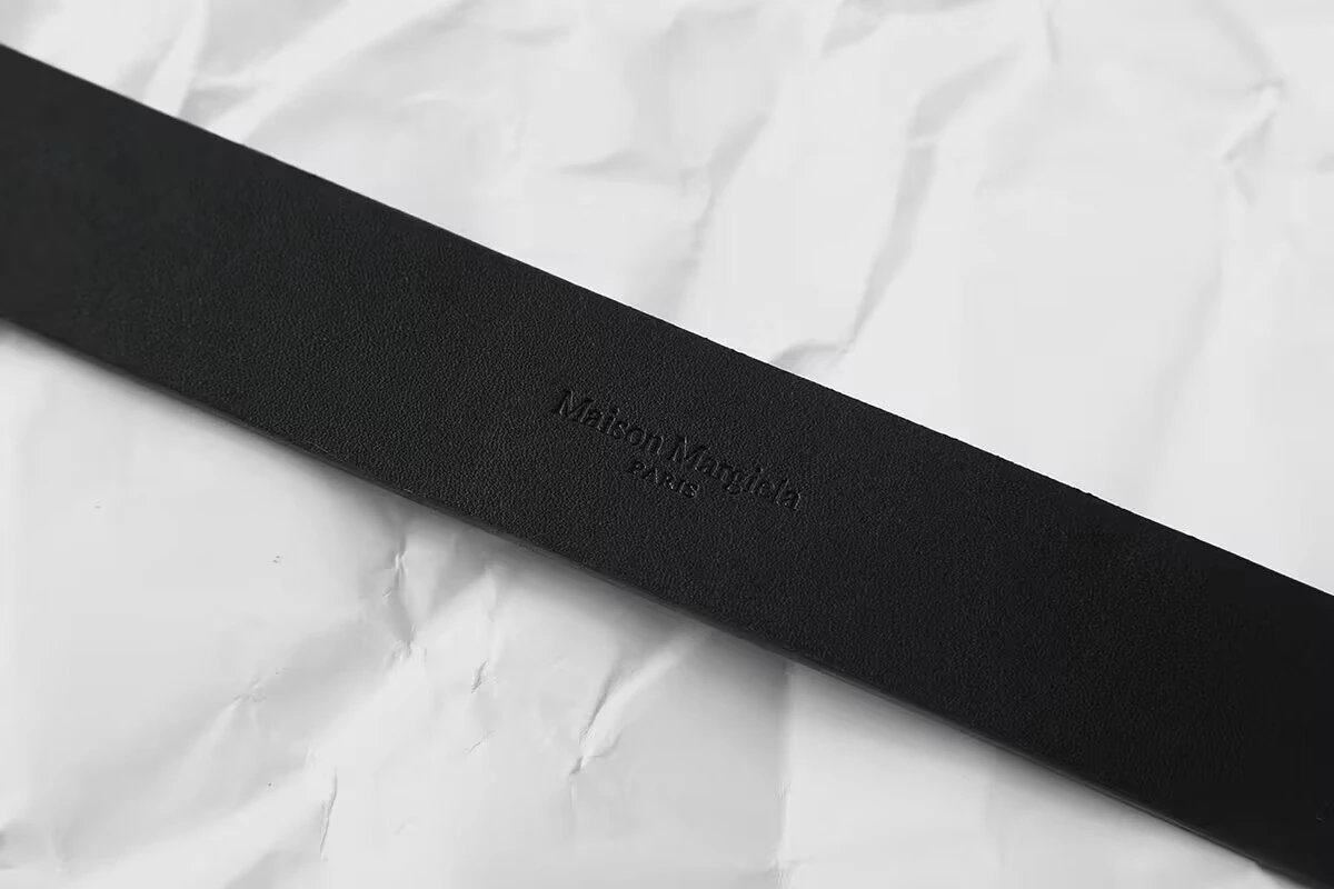 Maison Margiela Tabi Numbered Leather Belt Black - 5