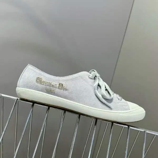 Dior B23 Low-Top Suede Silver Sneakers - 8
