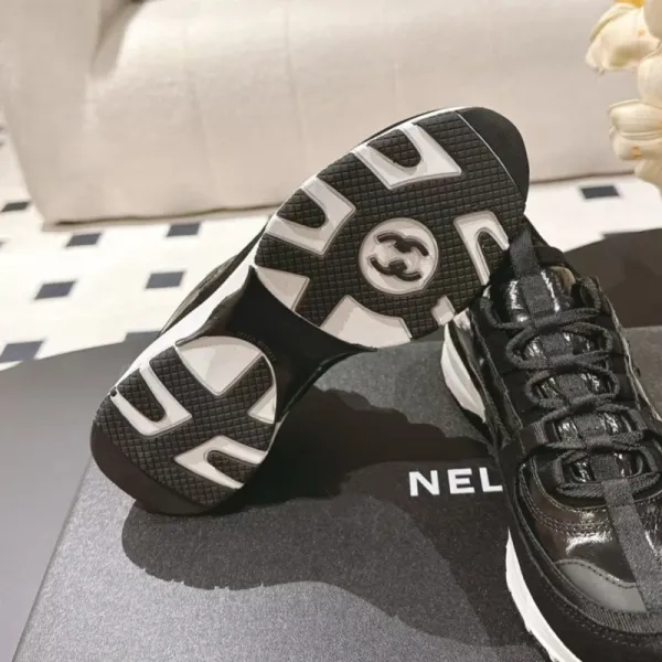 Chanel Sporty Chunky Sneakers Gold Pink White Sneakers - 26