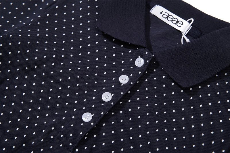 Aeae Polka Dot Gray Polo Shirt - 47