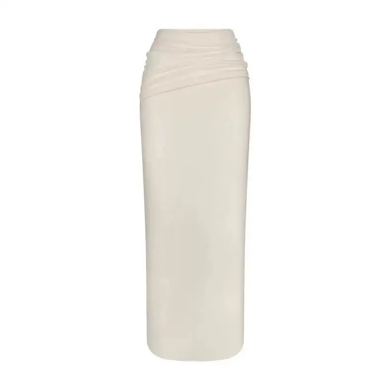 Off-White Draped Wrap Skirt Beige Skirt - 14