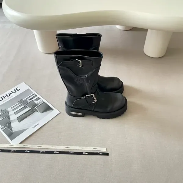 Dior x Maison Margiela Tabi-Inspired Buckle Boots Black Boots - 19