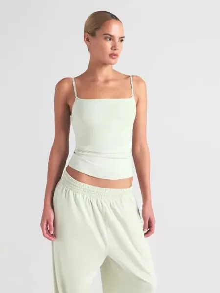 Design Lace-Texture Camisole Top Gray - 6