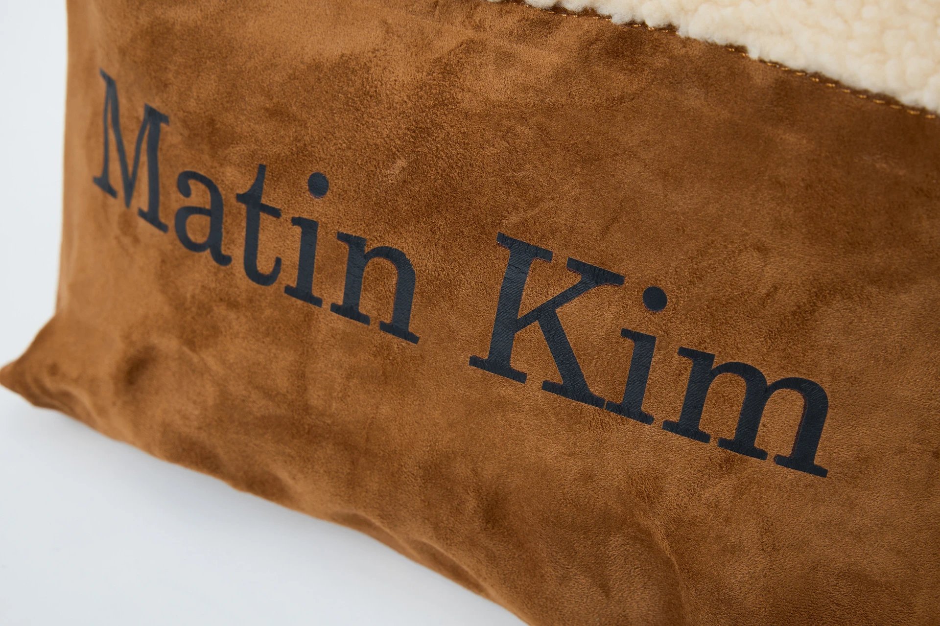 Matin Kim Shearling-Trimmed Suede Tote Bag Brown - 19