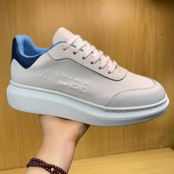 Alexander McQueen Oversized Sole Sneakers in Pale Pink and White - 4