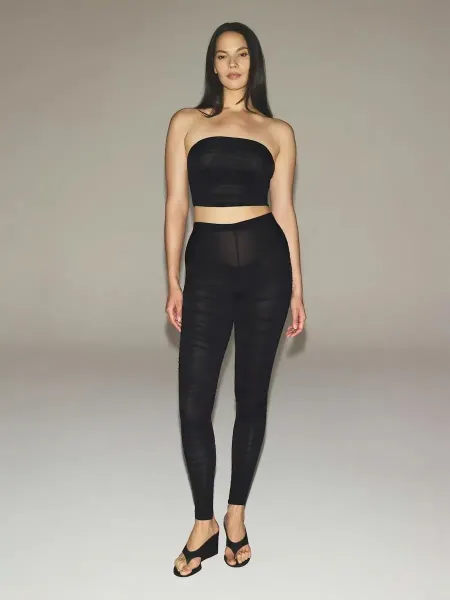 Design Pleated Tube Top Peach - 5