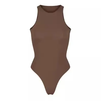 Black High-Neck Sleeveless Bodysuit - 11