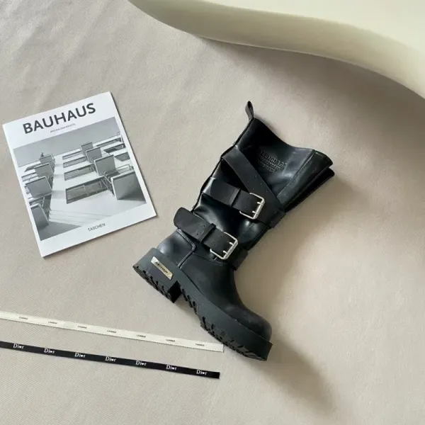 Dior x Maison Margiela Tabi-Inspired Buckle Boots Black Boots - 16