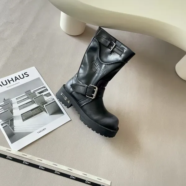 Dior x Maison Margiela Tabi-Inspired Buckle Boots Black Boots - 24