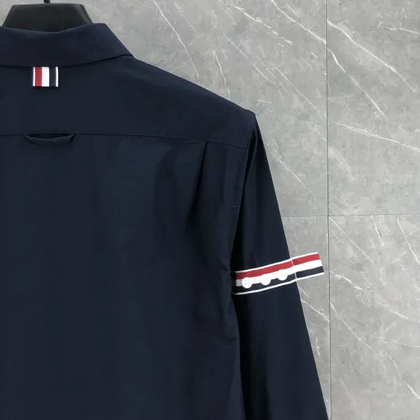 Thom Browne Classic Four-Bar Stripe Shirt Gray - 17