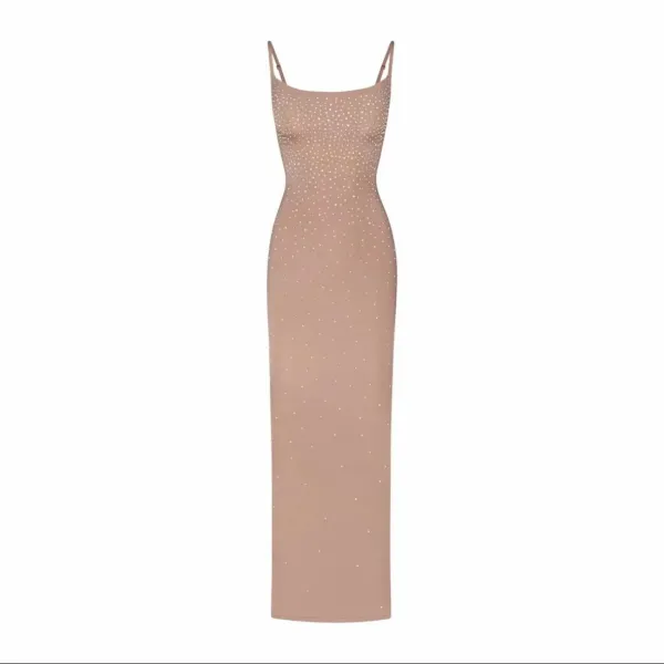 Saint Tears Crystal-Embellished Nude Slip Dress - 7