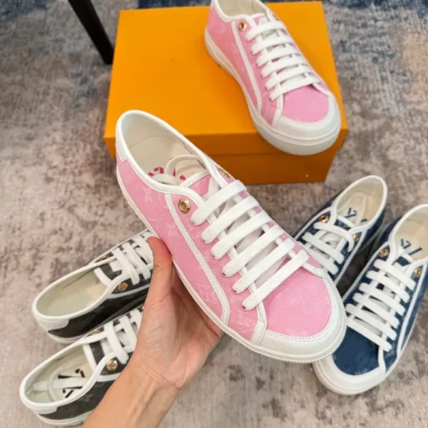 Louis Vuitton LV Trainer Pink Monogram Canvas Sneakers - 17