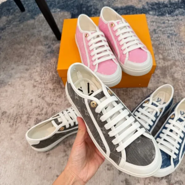 Louis Vuitton LV Trainer Pink Monogram Canvas Sneakers - 18