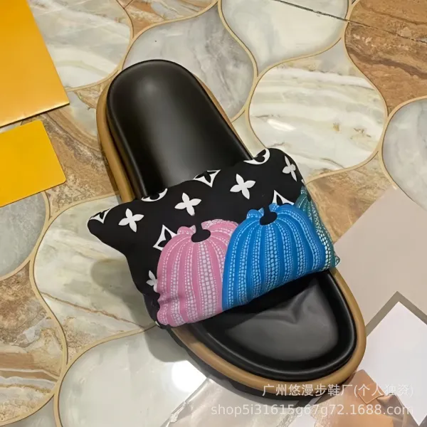 Louis Vuitton x Yayoi Kusama Pumpkin Slide Sandals Multicolor - 3