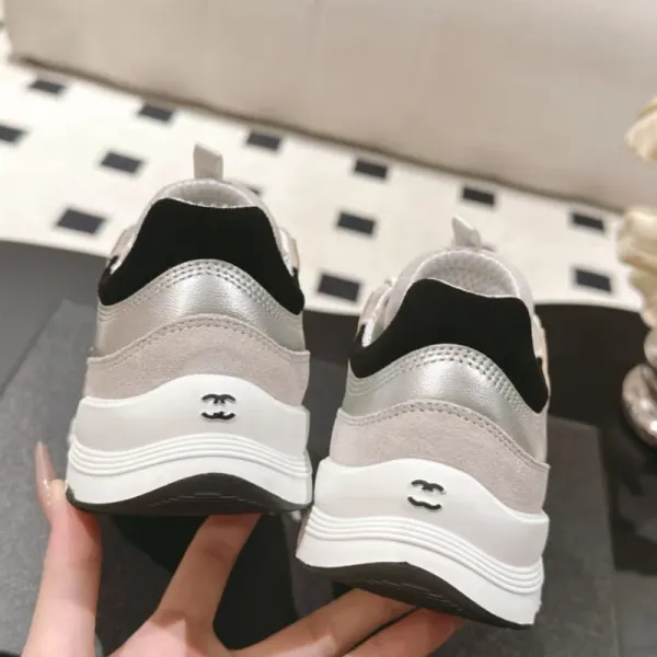 Chanel Sporty Chunky Sneakers Gold Pink White Sneakers - 16