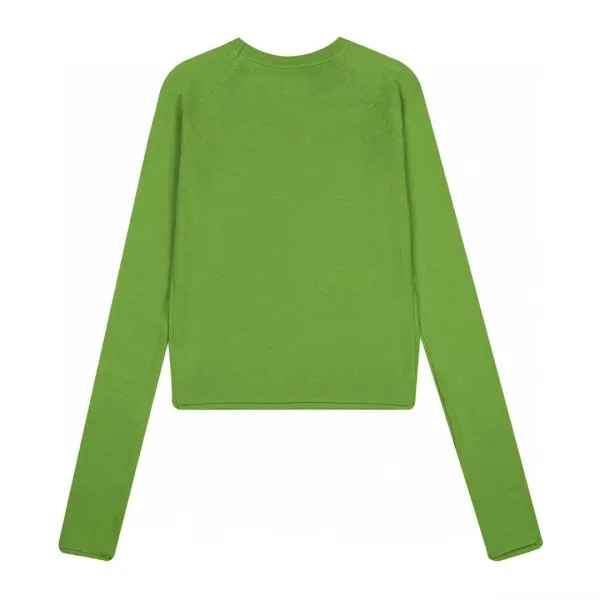 Rest & Recreation Cropped Knit Sweater Lime Green - 19