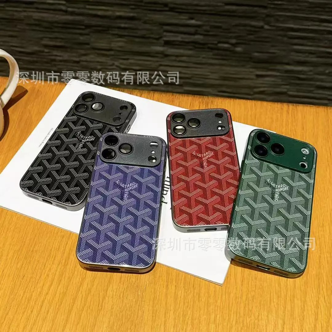 Goyard Phone Cases monogram-pattern case with raised camera protection image 3