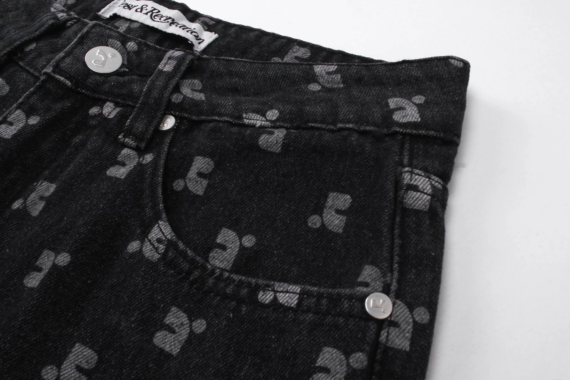 Gallery Dept. Printed Wide-Leg Jeans Brown - 15