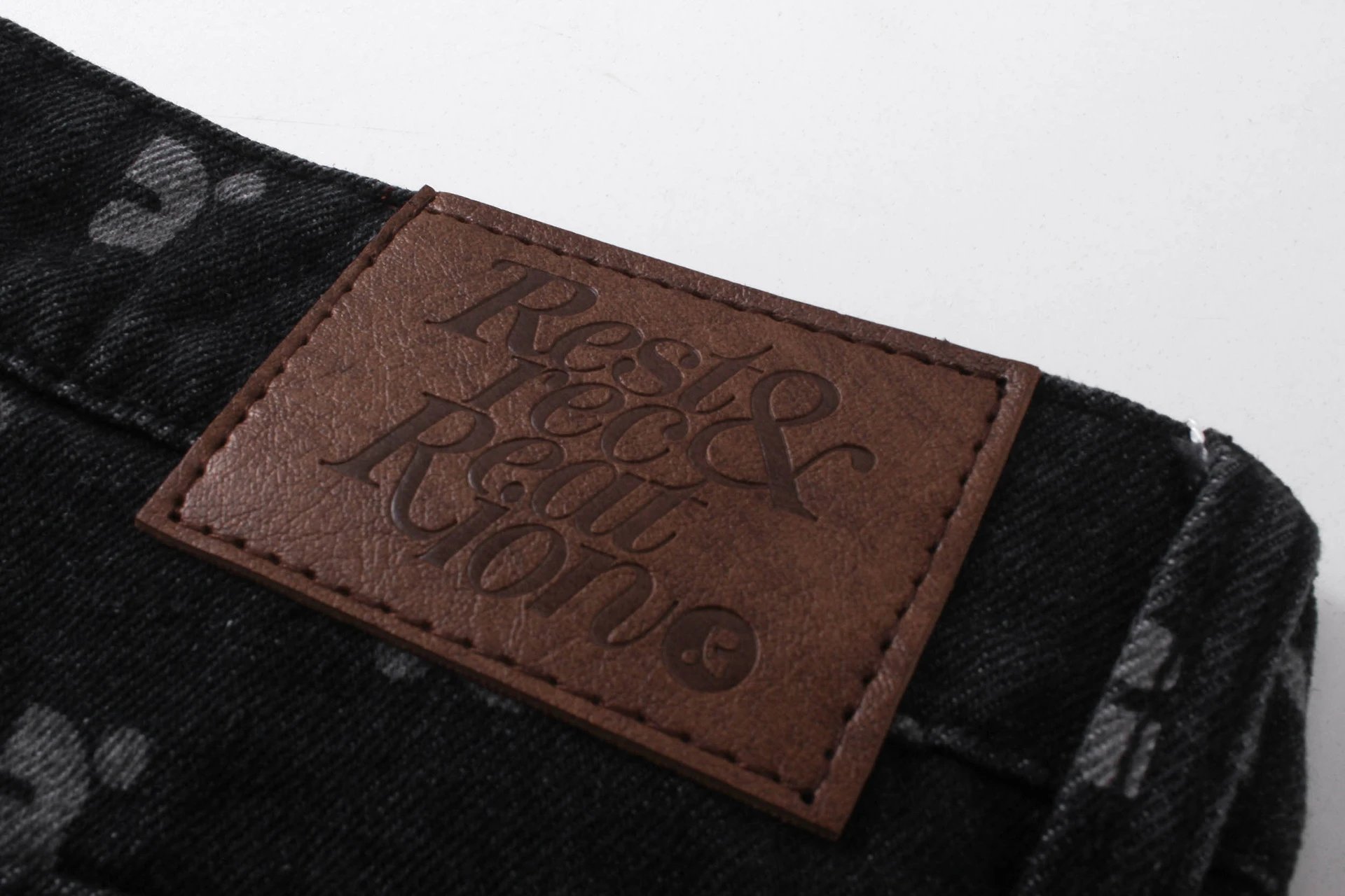 Gallery Dept. Printed Wide-Leg Jeans Brown - 19