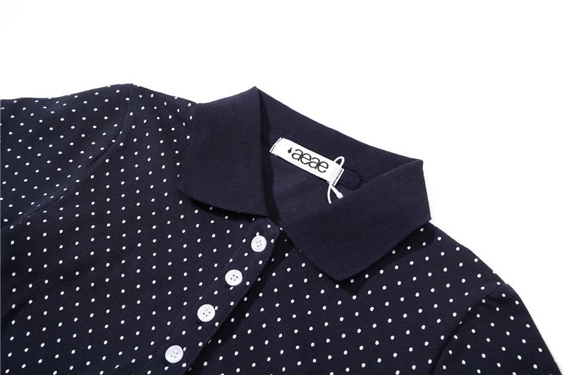 Aeae Polka Dot Gray Polo Shirt - 42
