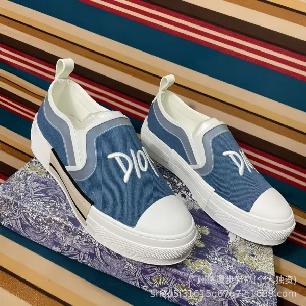 Dior B23 High-Top Sneakers Green Gradient Print Sneakers - 22