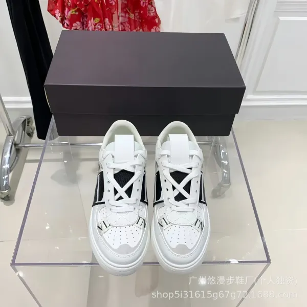 Valentino Garavani VLogo Strap Sneakers White Blue Sneakers - 3