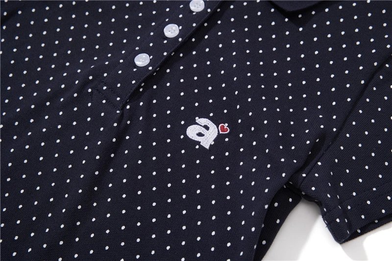 Aeae Polka Dot Gray Polo Shirt - 49