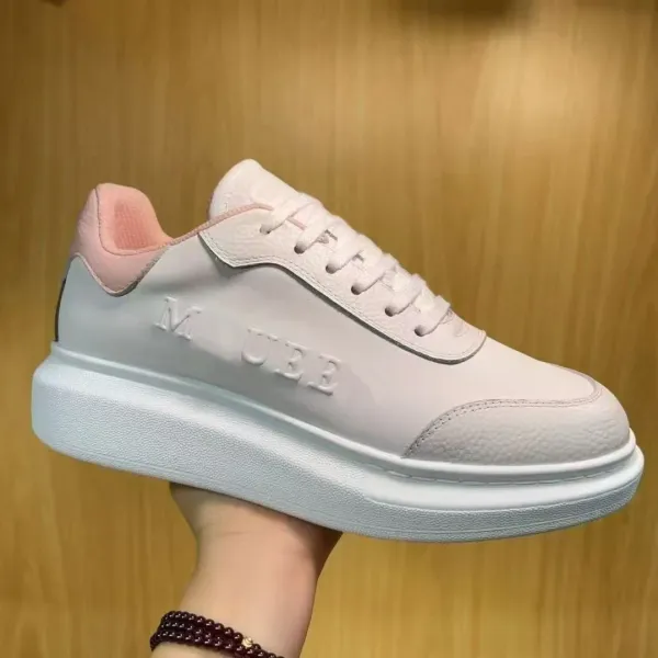 Alexander McQueen Oversized Sole Sneakers in Pale Pink and White - 2