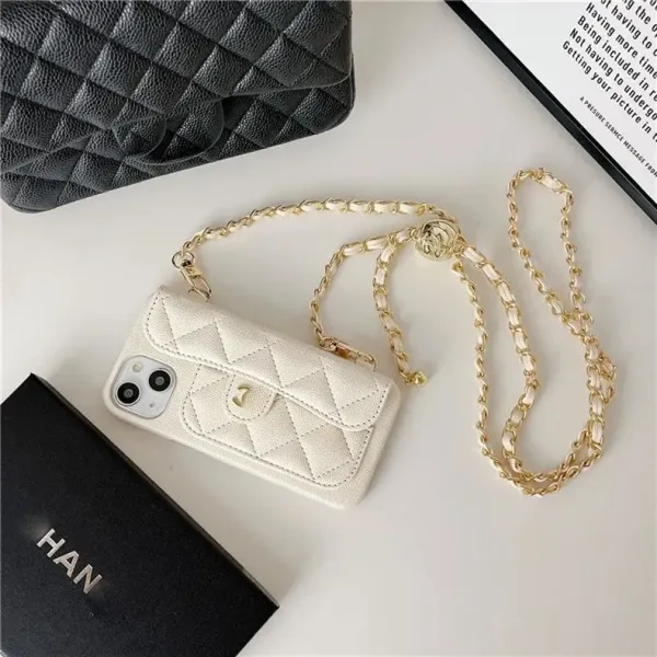 Chanel-Inspired Quilted Chain Phone Case Mint Green Phone-Case - 5