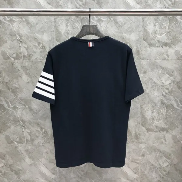 Thom Browne 4-Bar Stripe Ribbed T-Shirt Burgundy - 45