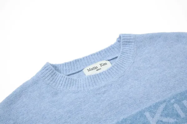 Maison Kitsuné Logo Knit Sweater Gray - 22