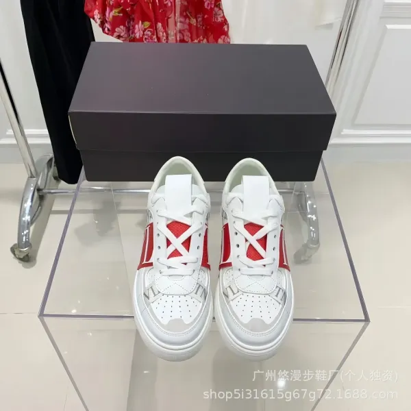 Valentino Garavani VLogo Strap Sneakers White Blue Sneakers - 6