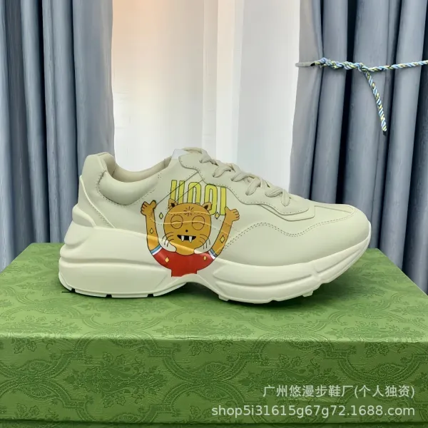 Gucci Rhyton White Chunky Sneakers - 31
