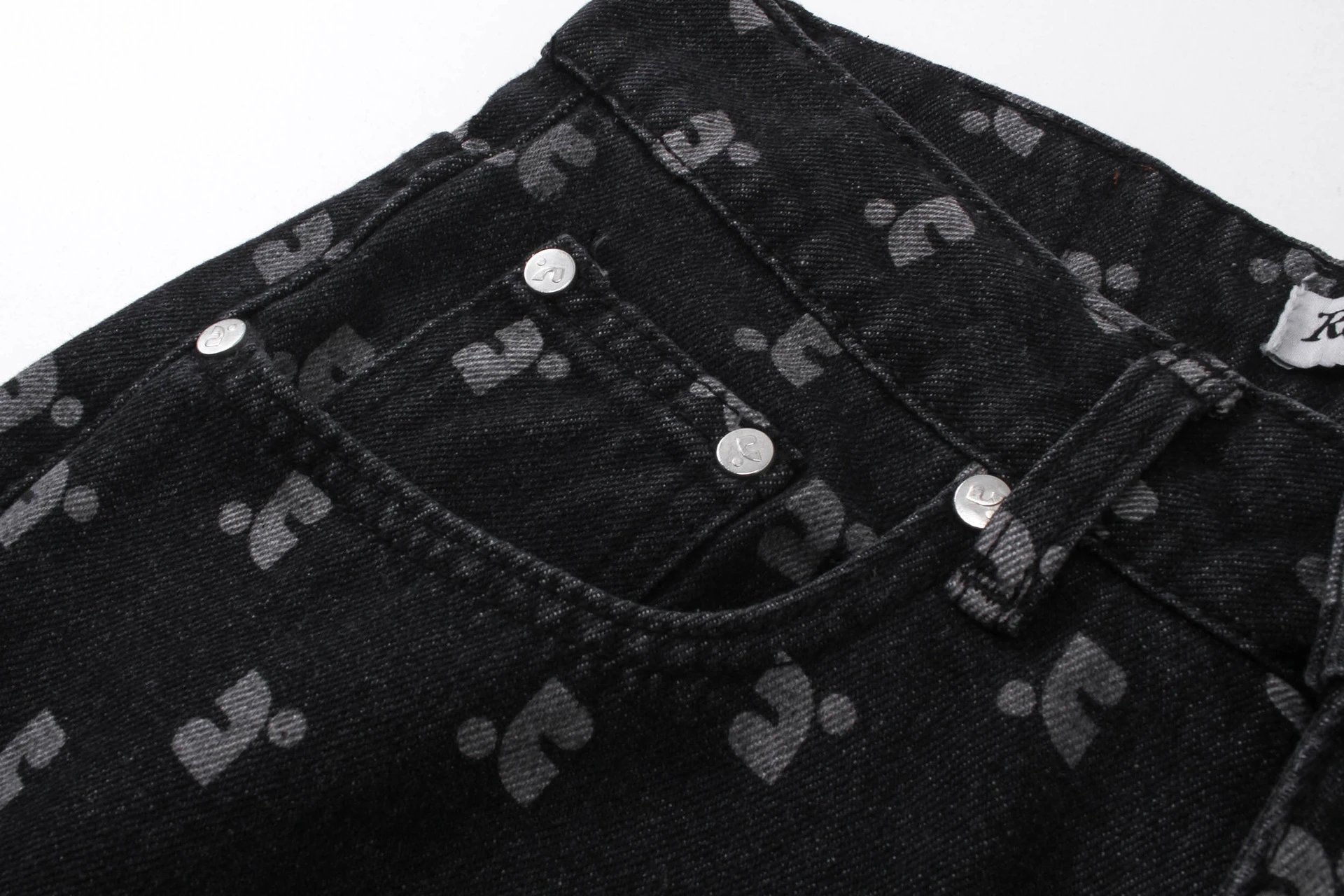 Gallery Dept. Printed Wide-Leg Jeans Brown - 16