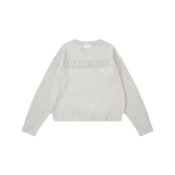 Maison Kitsuné Logo Knit Sweater Gray - 8