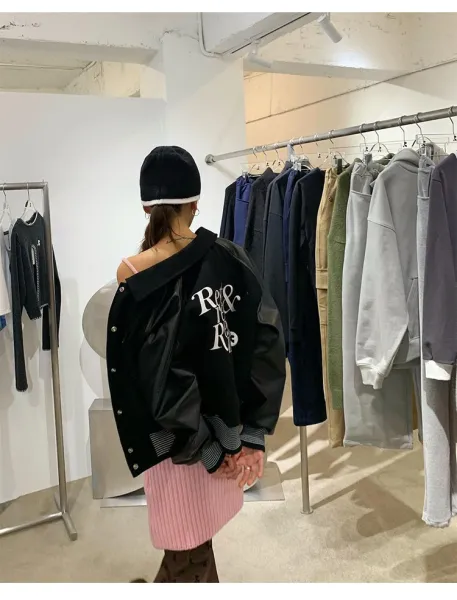 Saint Tears Rest & Recreation Brown Leather-Sleeve Varsity Jacket - 30