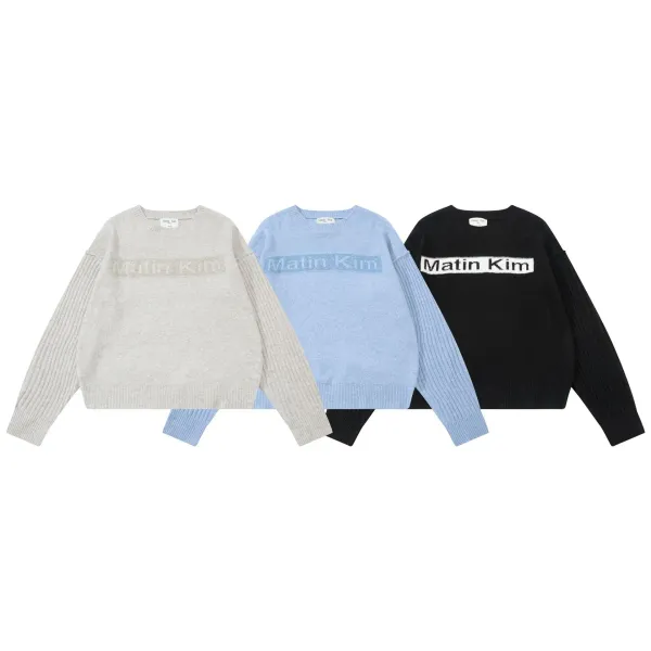 Maison Kitsuné Logo Knit Sweater Gray - 5