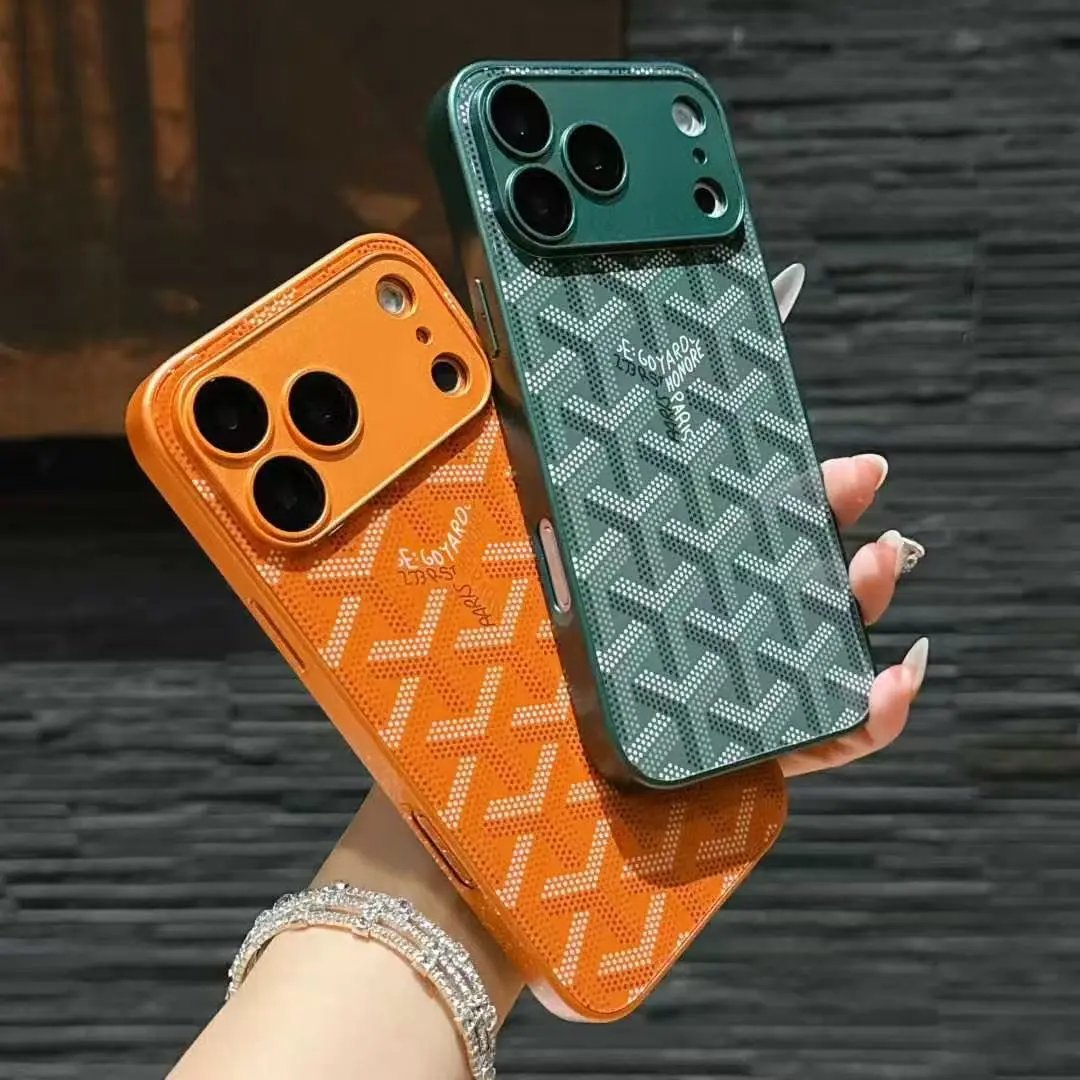 Goyard Phone Cases monogram-pattern case with raised camera protection image 2