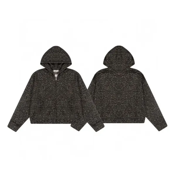 Gallery Dept. Leopard Print Zip-Up Hoodie - 4