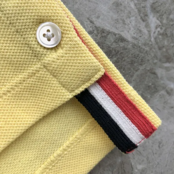 Thom Browne Classic Four-Bar Stripe Gray Polo - 12