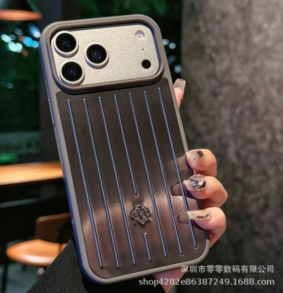 MMY Ribbed Aluminum-Effect Phone Case Silver Gray Phone-Case - 12