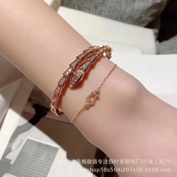 Faux Dior Tribales Bracelet in Silver and Rose Gold with Pave Crystals Bracelets - 5
